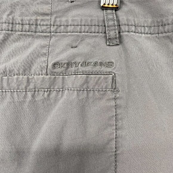 DKNY Jeans Shorts Womens Size 6 Gray Flat Front Pockets Lightweight Casual - Picture 5 of 8